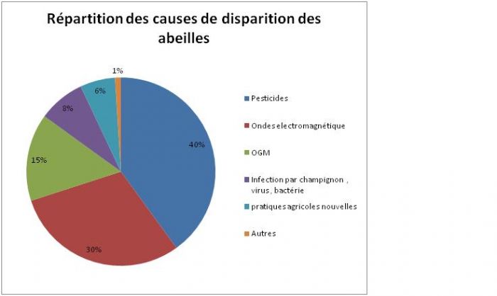 Albi maison jardin. Rpartition des causes de la disparition des abeilles